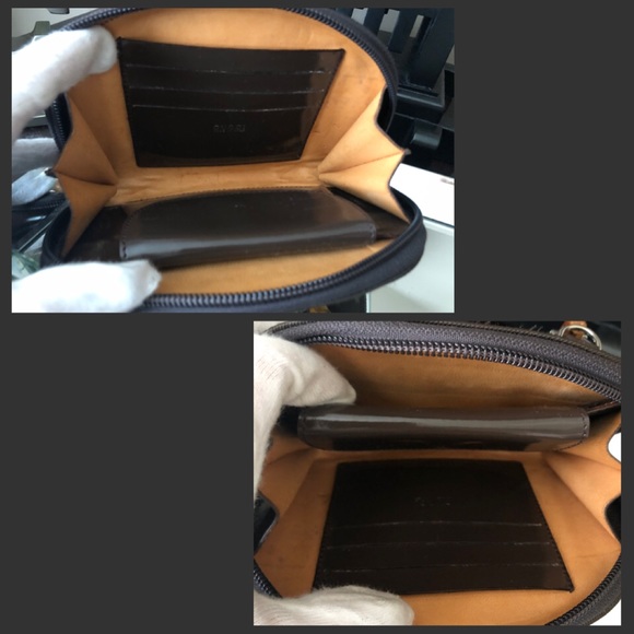 ✨Vintage Rare & Hard to Find GUCCI Bamboo Wallet On Chain Crossbody Mini Bag - Picture 8 of 16